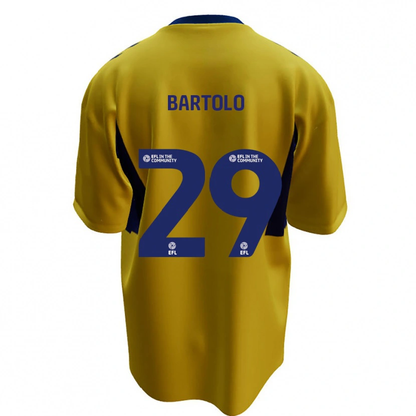 Danxen Kinder Jaiden Bartolo #29 Gelb Blau Auswärtstrikot Trikot 2025/26 T-Shirt Österreich