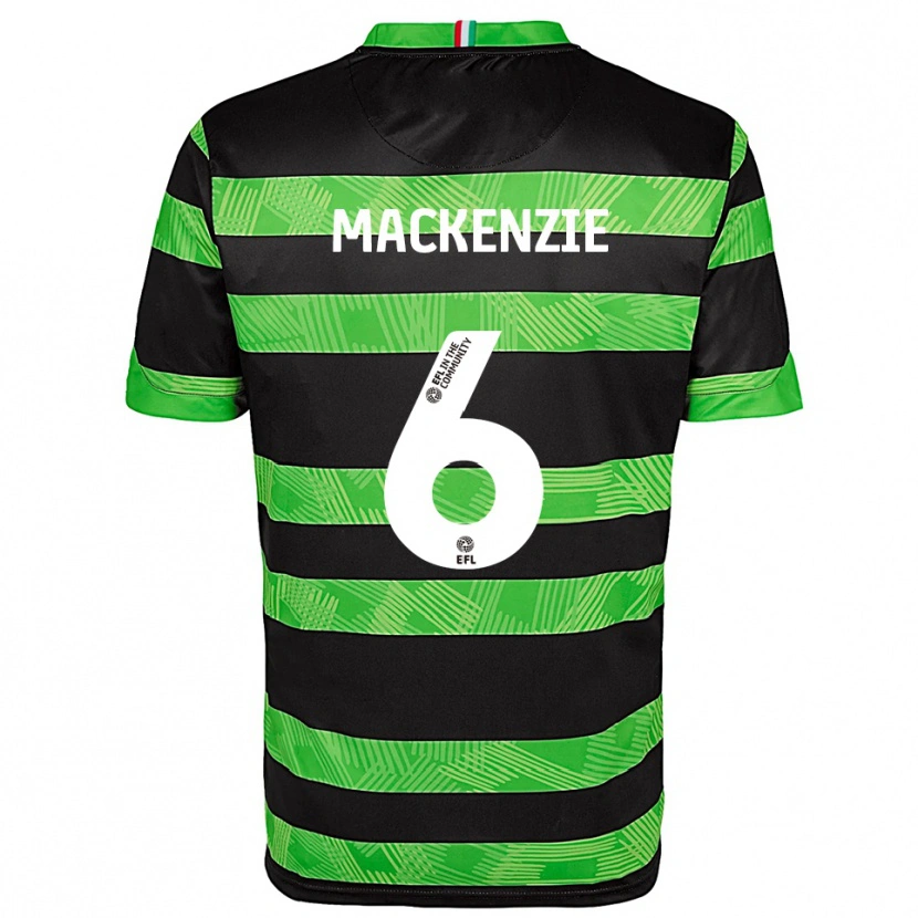 Danxen Kinder Hannah Mackenzie #6 Schwarz Grün Auswärtstrikot Trikot 2025/26 T-Shirt Österreich