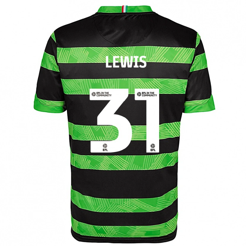 Danxen Kinder Joe Lewis #31 Schwarz Grün Auswärtstrikot Trikot 2025/26 T-Shirt Österreich