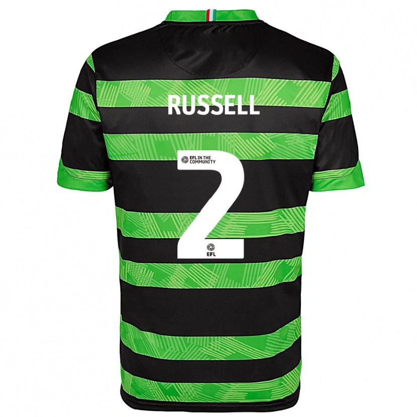 Danxen Kinder Rosie Russell #2 Schwarz Grün Auswärtstrikot Trikot 2025/26 T-Shirt Österreich