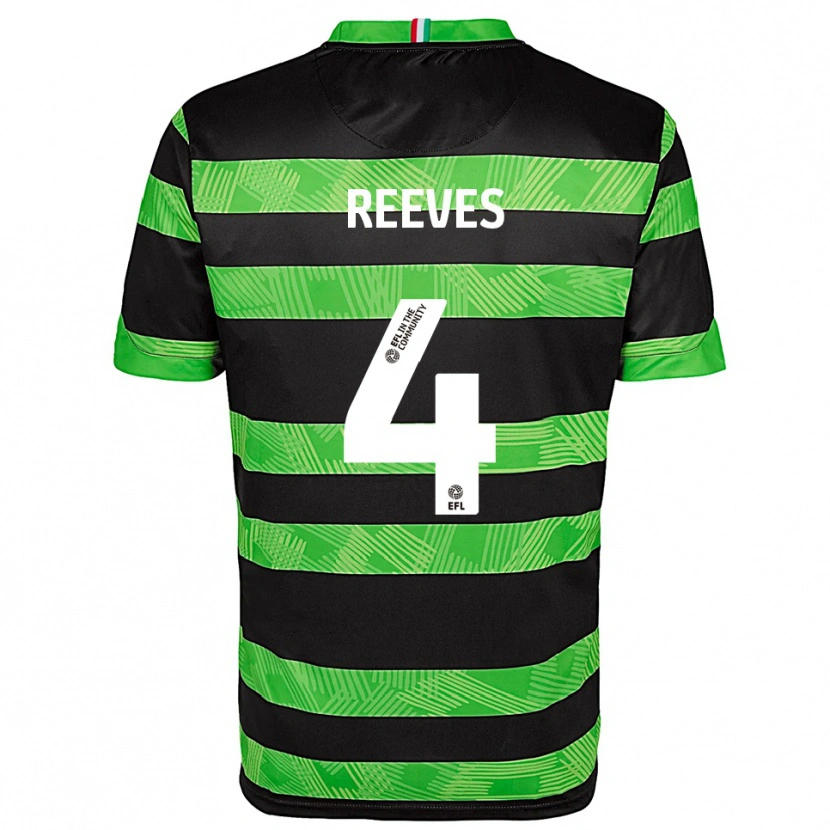 Danxen Kinder Jake Reeves #4 Schwarz Grün Auswärtstrikot Trikot 2025/26 T-Shirt Österreich