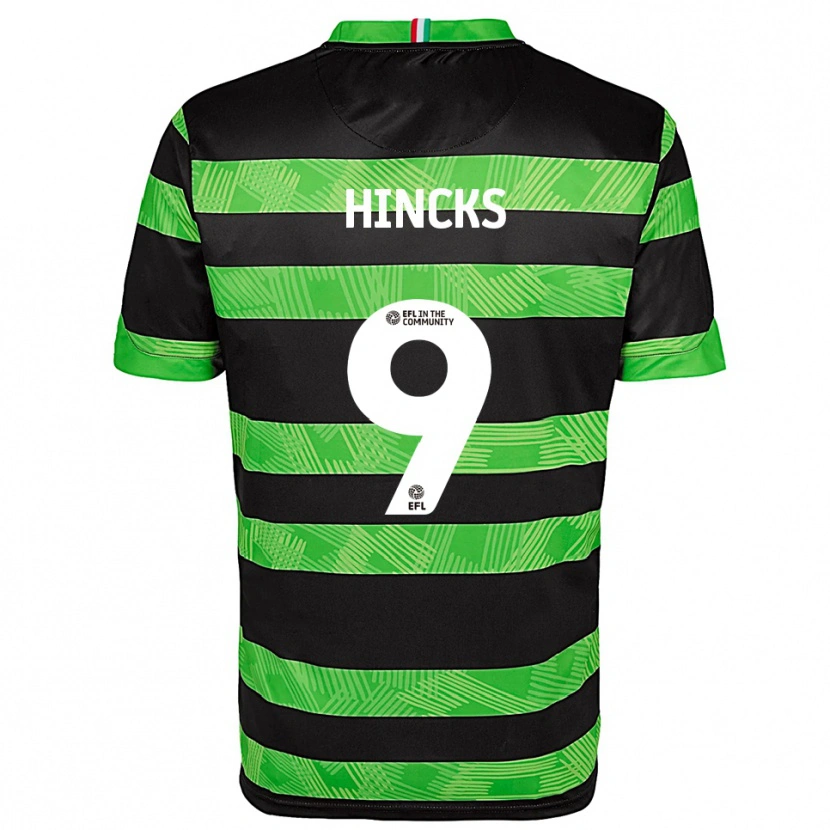 Danxen Kinder Ashlee Hincks #9 Schwarz Grün Auswärtstrikot Trikot 2025/26 T-Shirt Österreich