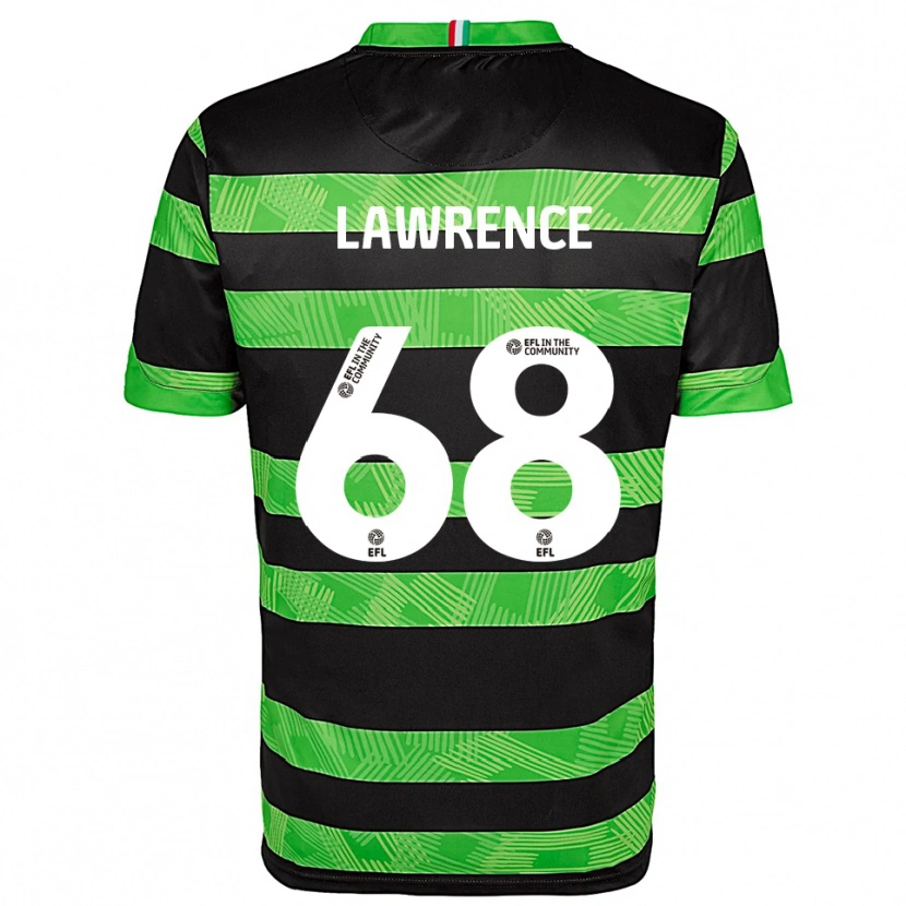 Danxen Kinder Jake Lawrence #68 Schwarz Grün Auswärtstrikot Trikot 2025/26 T-Shirt Österreich