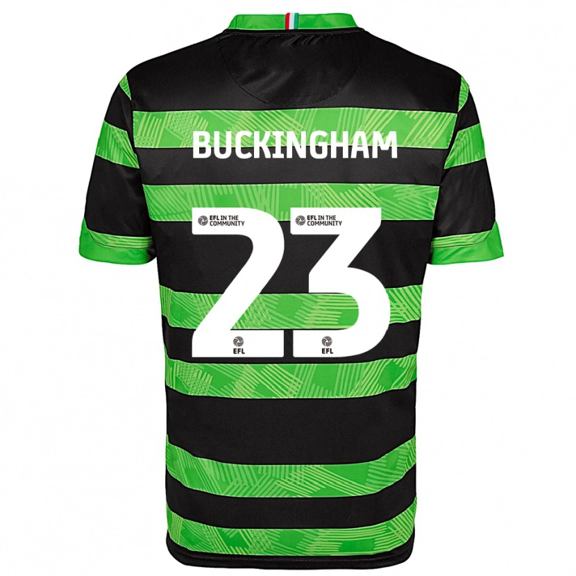 Danxen Kinder Kaylee Buckingham #23 Schwarz Grün Auswärtstrikot Trikot 2025/26 T-Shirt Österreich