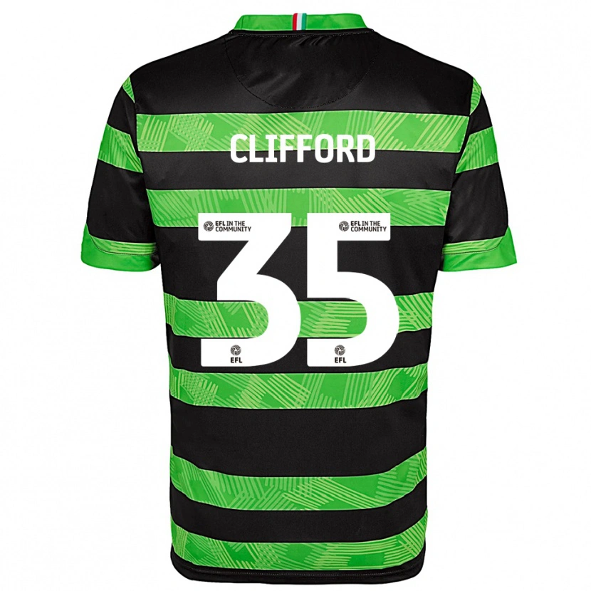 Danxen Kinder Georgia Clifford #35 Schwarz Grün Auswärtstrikot Trikot 2025/26 T-Shirt Österreich
