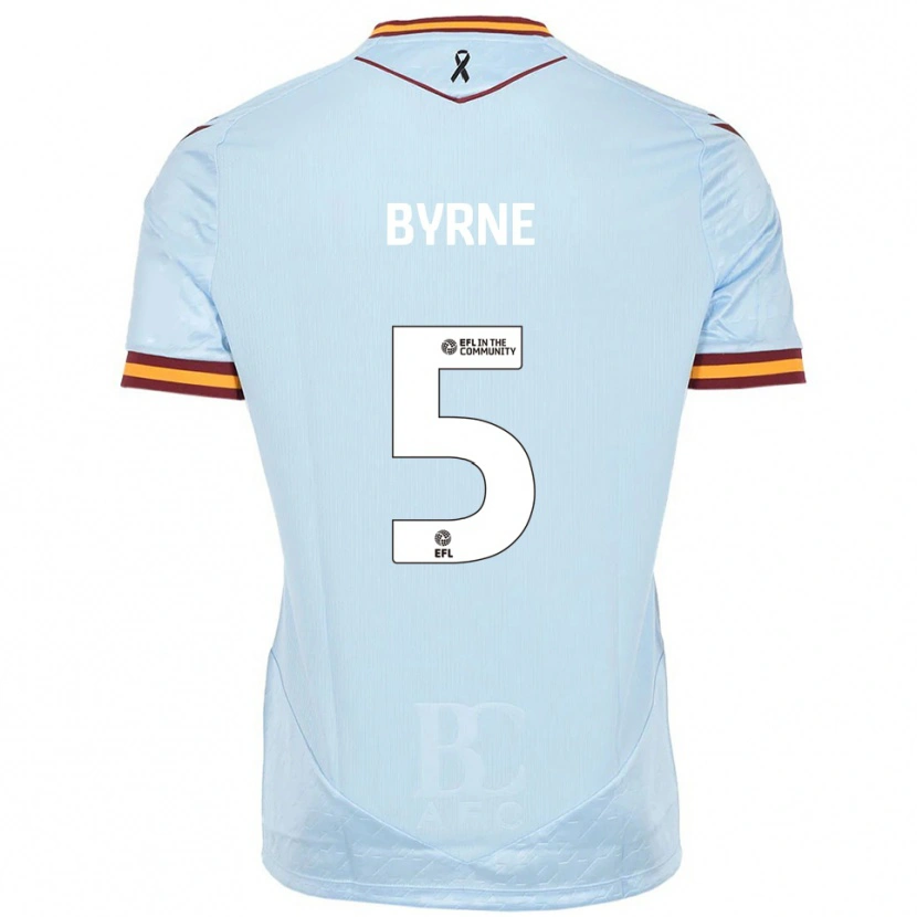 Danxen Kinder Neill Byrne #5 Himmelblau Auswärtstrikot Trikot 2025/26 T-Shirt Österreich