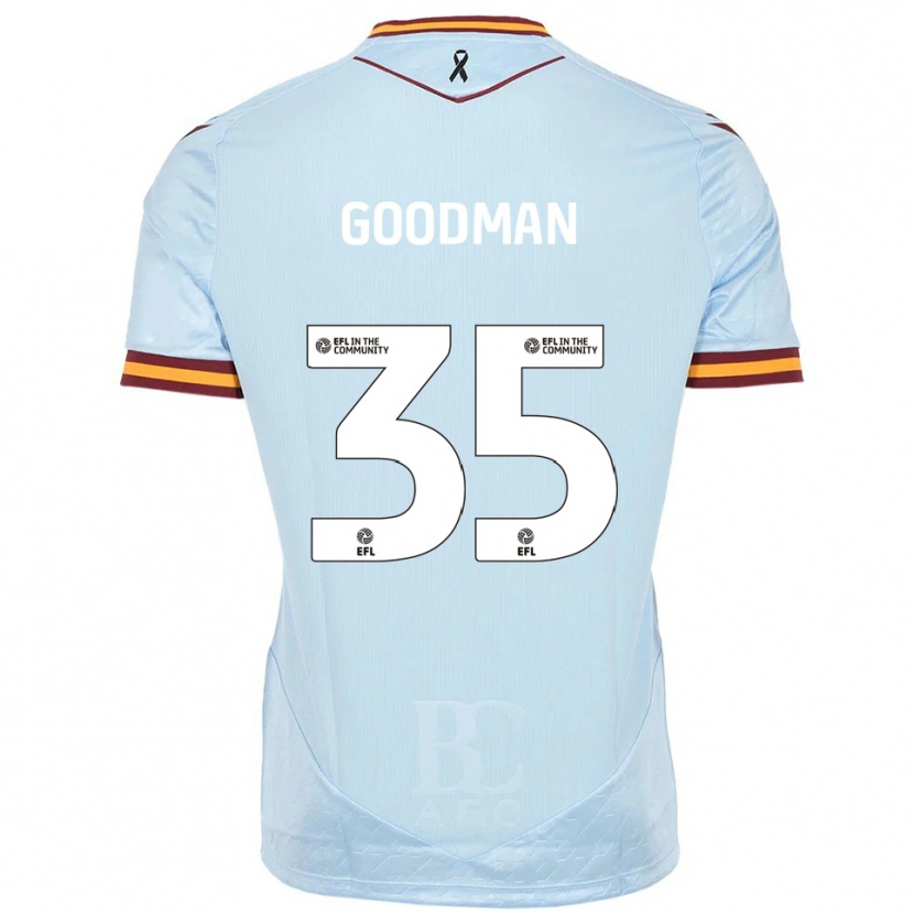 Danxen Kinder George Goodman #35 Himmelblau Auswärtstrikot Trikot 2025/26 T-Shirt Österreich