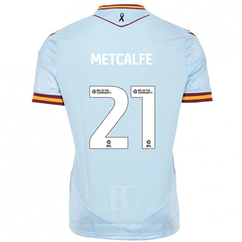 Danxen Kinder Jenson Metcalfe #21 Himmelblau Auswärtstrikot Trikot 2025/26 T-Shirt Österreich