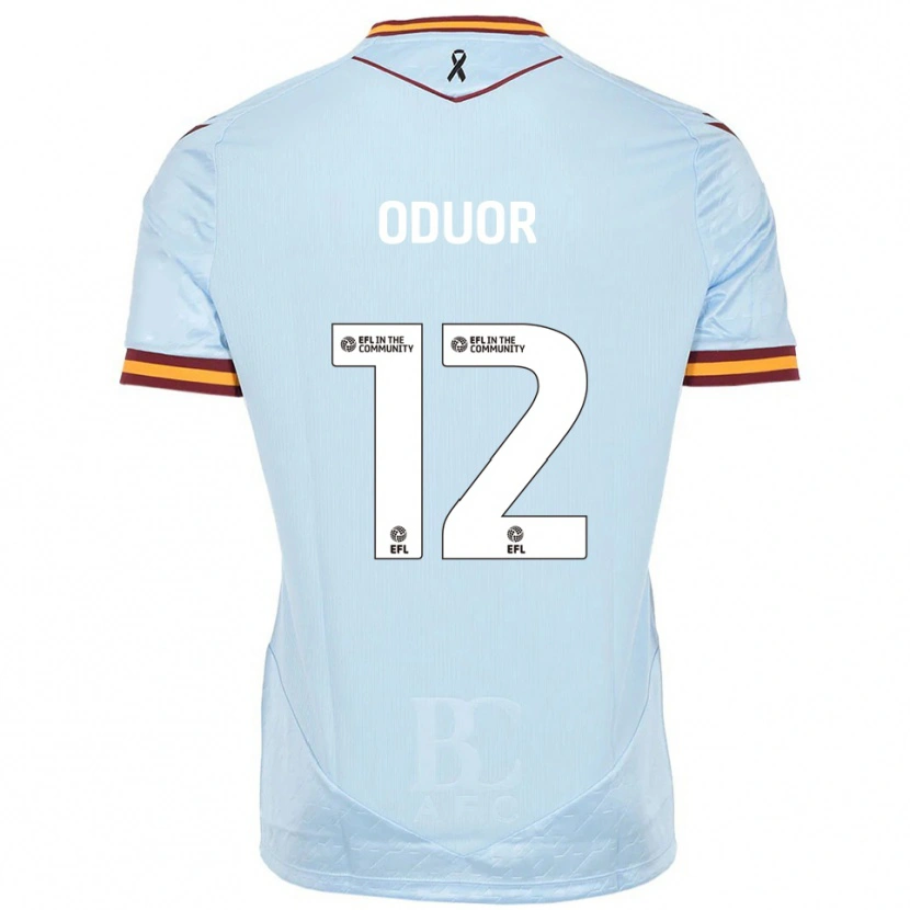 Danxen Kinder Clarke Oduor #12 Himmelblau Auswärtstrikot Trikot 2025/26 T-Shirt Österreich