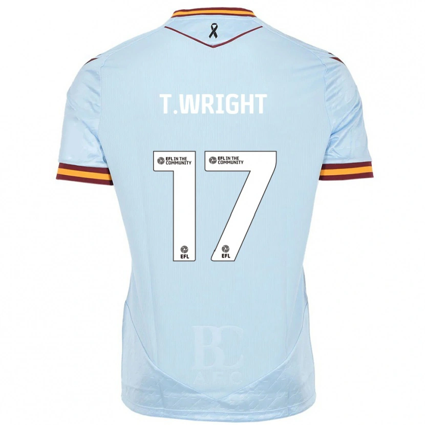 Danxen Kinder Tyreik Wright #17 Himmelblau Auswärtstrikot Trikot 2025/26 T-Shirt Österreich