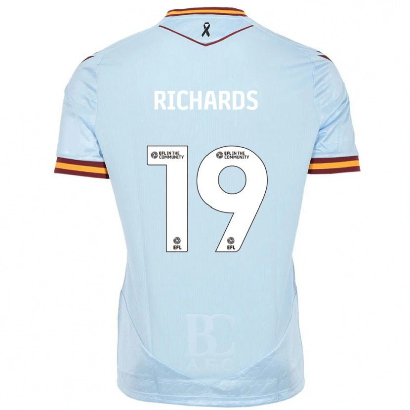 Danxen Kinder Lewis Richards #19 Himmelblau Auswärtstrikot Trikot 2025/26 T-Shirt Österreich