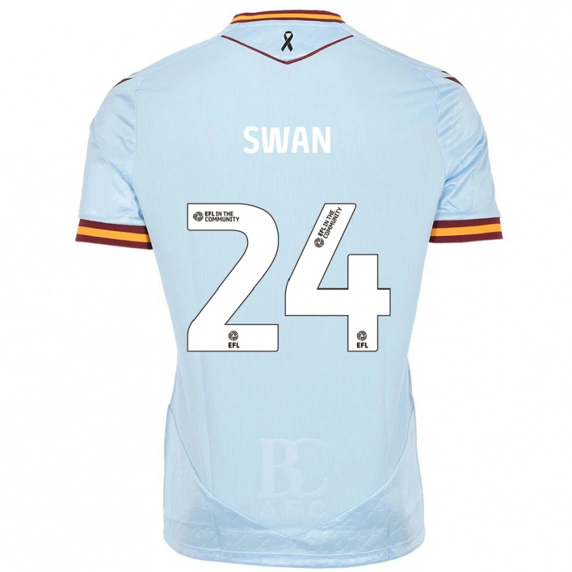 Danxen Kinder Will Swan #24 Himmelblau Auswärtstrikot Trikot 2025/26 T-Shirt Österreich