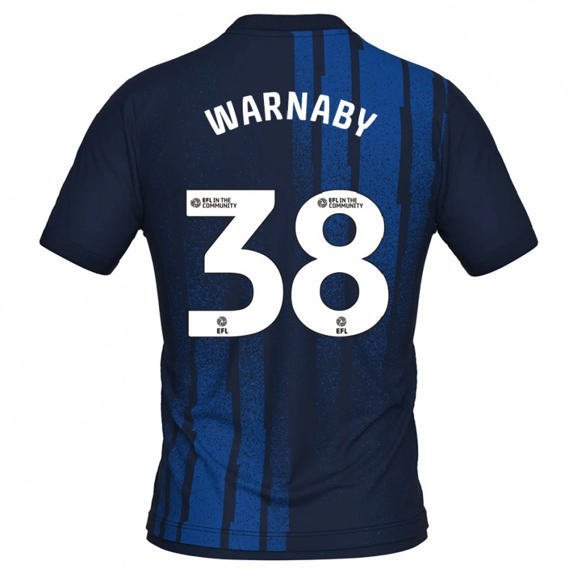 Danxen Kinder Lewis Warnaby #38 Marine Weiß Auswärtstrikot Trikot 2025/26 T-Shirt Österreich