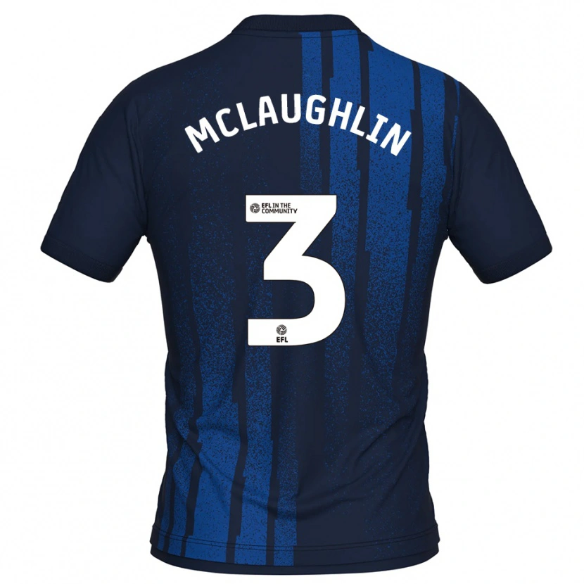 Danxen Kinder Stephen Mclaughlin #3 Marine Weiß Auswärtstrikot Trikot 2025/26 T-Shirt Österreich