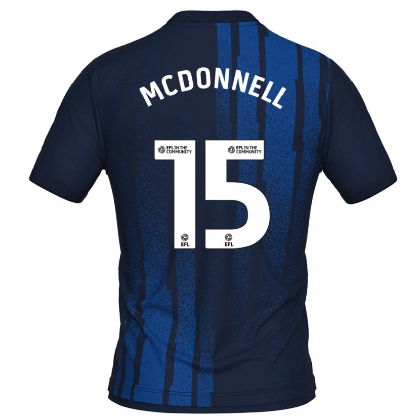 Danxen Kinder Jamie Mcdonnell #15 Marine Weiß Auswärtstrikot Trikot 2025/26 T-Shirt Österreich