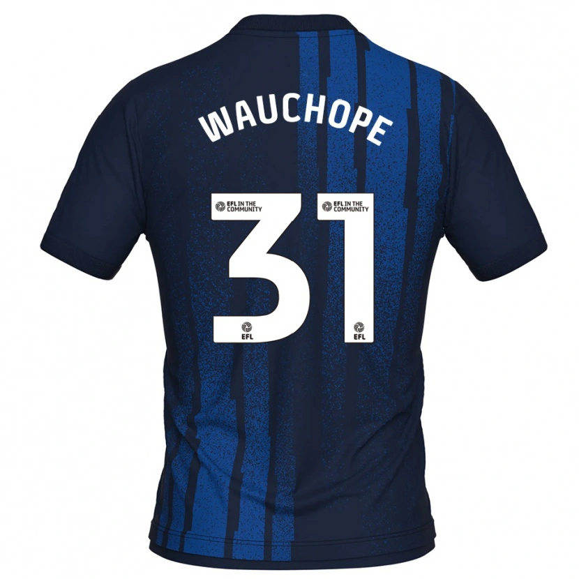 Danxen Kinder Darien Wauchope #31 Marine Weiß Auswärtstrikot Trikot 2025/26 T-Shirt Österreich