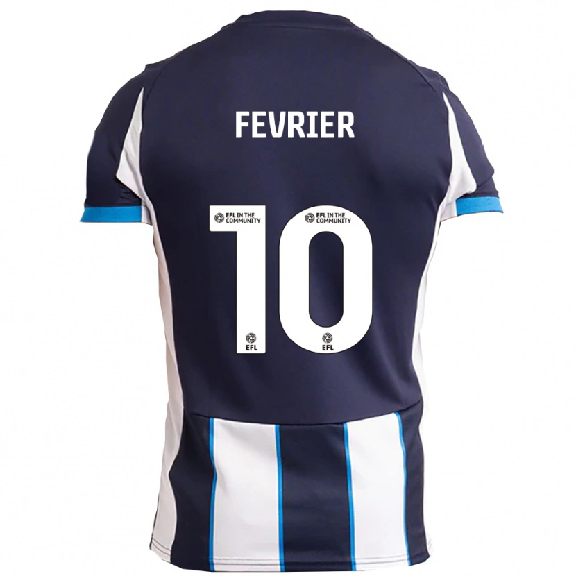 Danxen Kinder Jayden Fevrier #10 Weiß Marine Auswärtstrikot Trikot 2025/26 T-Shirt Österreich