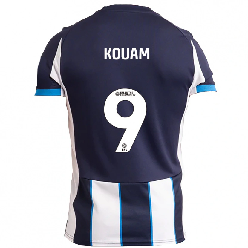 Danxen Kinder Marcus Kouam #9 Weiß Marine Auswärtstrikot Trikot 2025/26 T-Shirt Österreich