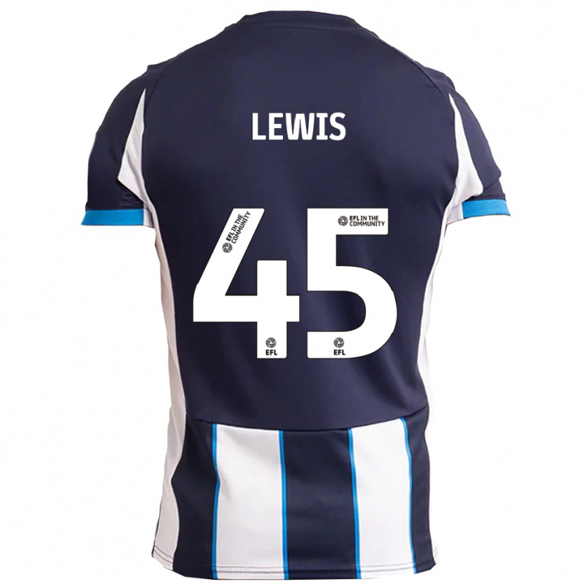 Danxen Kinder Jake Lewis #45 Weiß Marine Auswärtstrikot Trikot 2025/26 T-Shirt Österreich