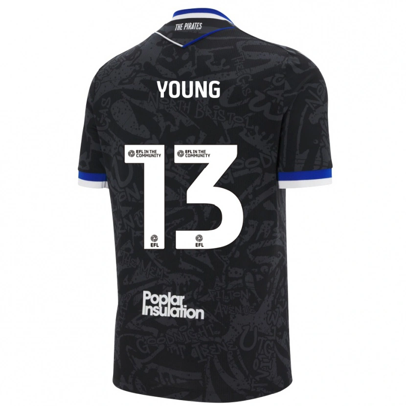 Danxen Kinder Brad Young #13 Schwarz Weiß Auswärtstrikot Trikot 2025/26 T-Shirt Österreich
