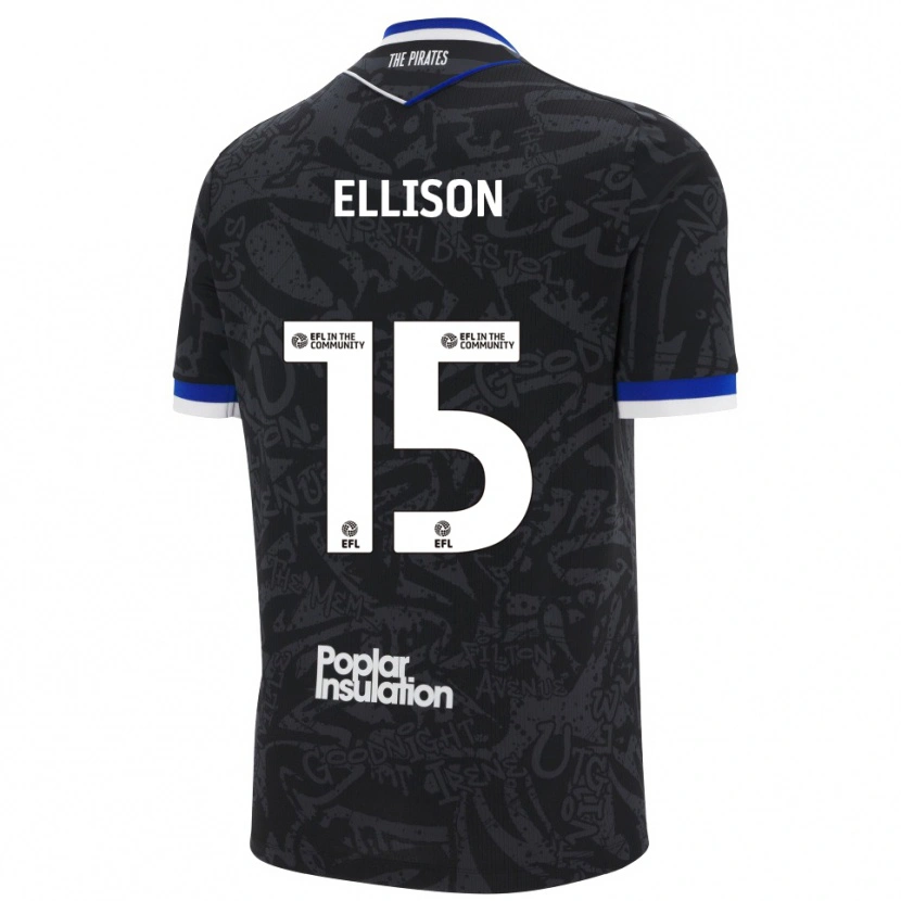 Danxen Kinder Dan Ellison #15 Schwarz Weiß Auswärtstrikot Trikot 2025/26 T-Shirt Österreich