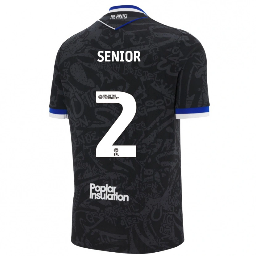 Danxen Kinder Joel Senior #2 Schwarz Weiß Auswärtstrikot Trikot 2025/26 T-Shirt Österreich