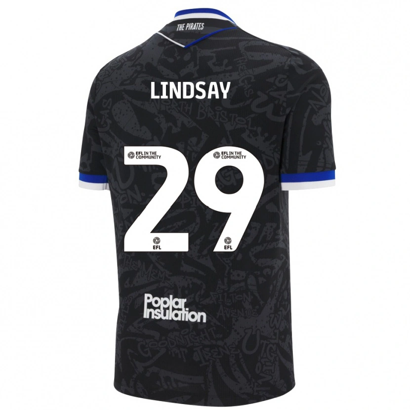 Danxen Kinder Jamie Lindsay #29 Schwarz Weiß Auswärtstrikot Trikot 2025/26 T-Shirt Österreich
