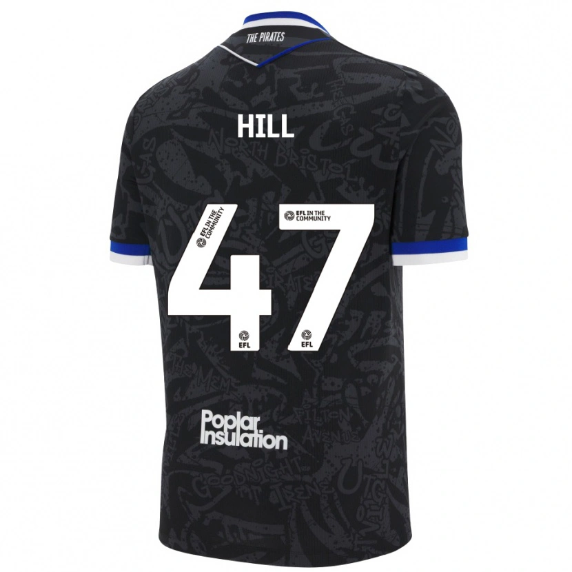 Danxen Kinder Kian Hill #47 Schwarz Weiß Auswärtstrikot Trikot 2025/26 T-Shirt Österreich
