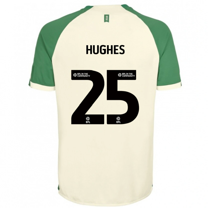 Danxen Kinder Ben Hughes #25 Cremeweiß Grün Auswärtstrikot Trikot 2025/26 T-Shirt Österreich