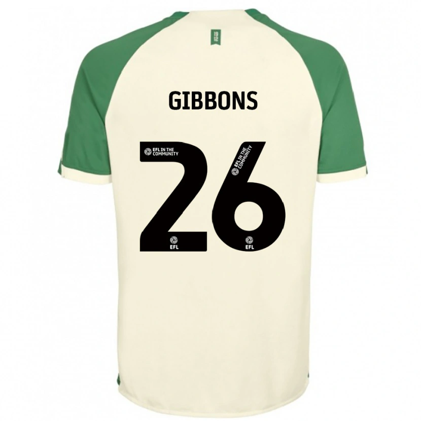 Danxen Kinder James Gibbons #26 Cremeweiß Grün Auswärtstrikot Trikot 2025/26 T-Shirt Österreich