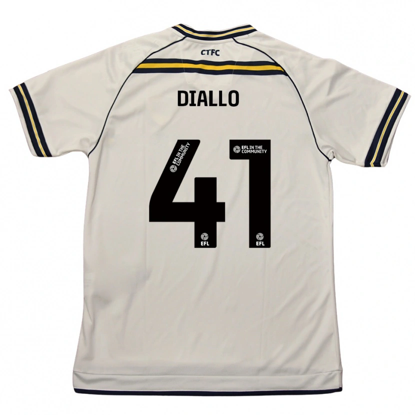 Danxen Kinder Mamadou Diallo #41 Weiß Marine Auswärtstrikot Trikot 2025/26 T-Shirt Österreich