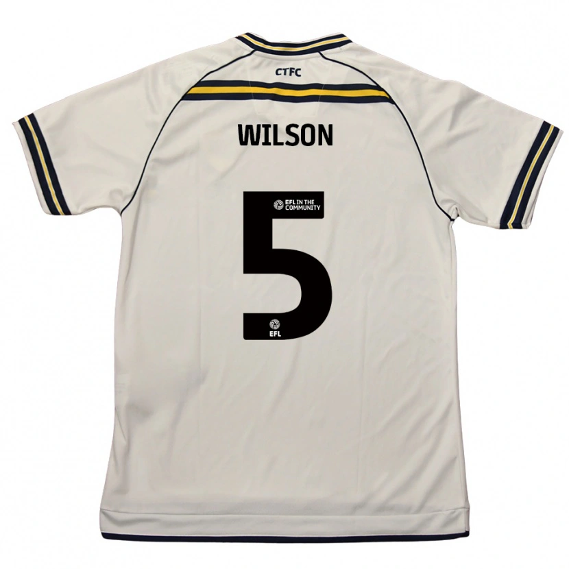 Danxen Kinder James Wilson #5 Weiß Marine Auswärtstrikot Trikot 2025/26 T-Shirt Österreich