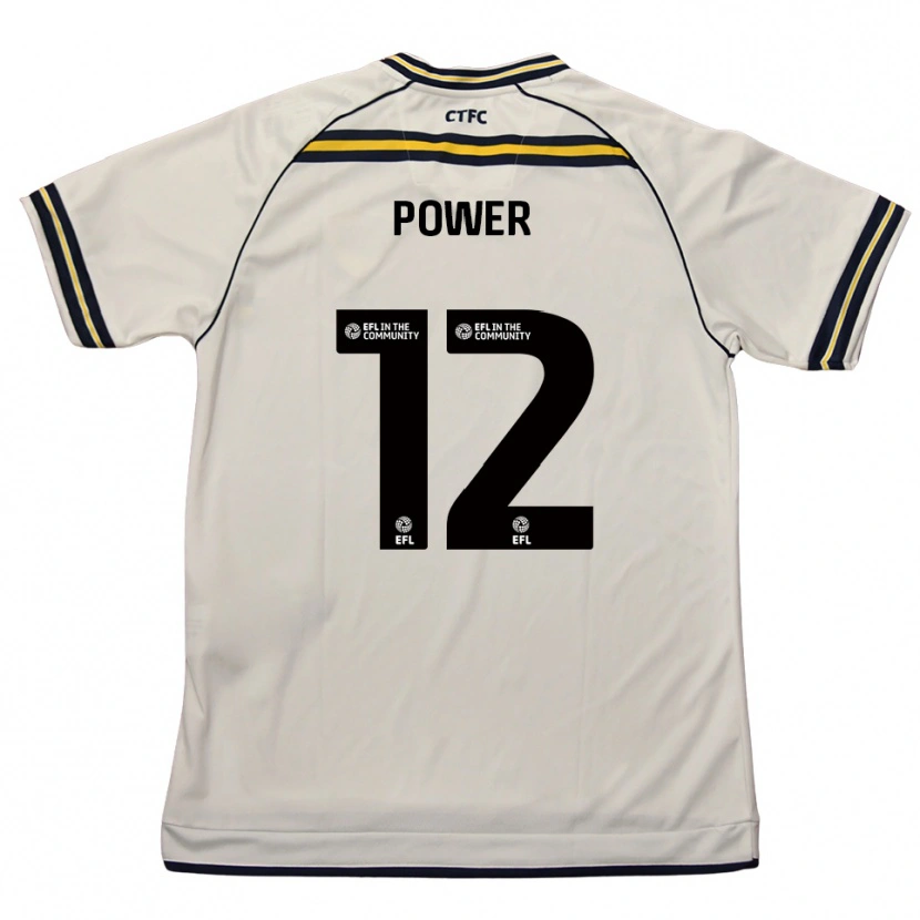 Danxen Kinder Darragh Power #12 Weiß Marine Auswärtstrikot Trikot 2025/26 T-Shirt Österreich