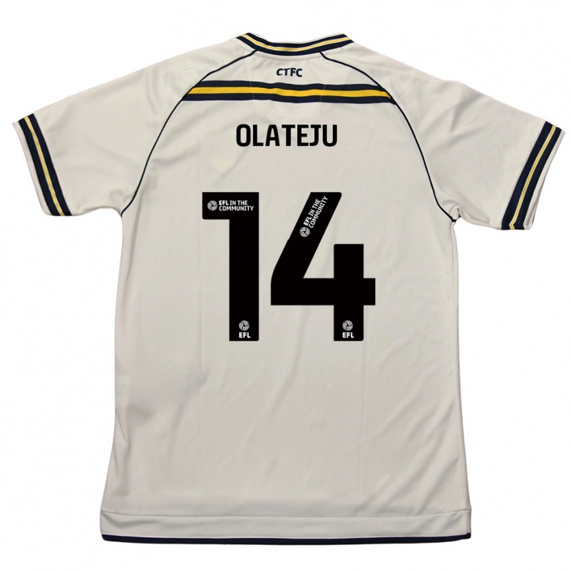 Danxen Kinder Ibrahim Olateju #14 Weiß Marine Auswärtstrikot Trikot 2025/26 T-Shirt Österreich