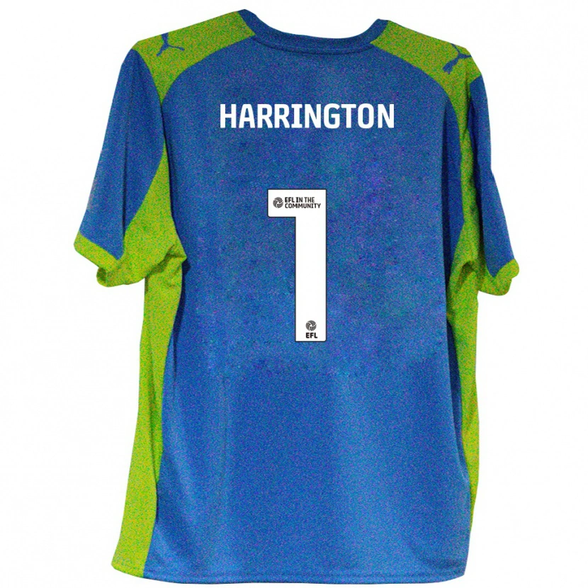Danxen Kinder David Harrington #1 Himmelblau Gelb Auswärtstrikot Trikot 2025/26 T-Shirt Österreich