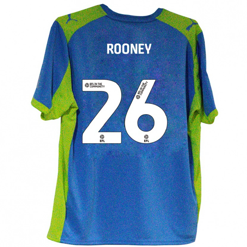 Danxen Kinder Shaun Rooney #26 Himmelblau Gelb Auswärtstrikot Trikot 2025/26 T-Shirt Österreich