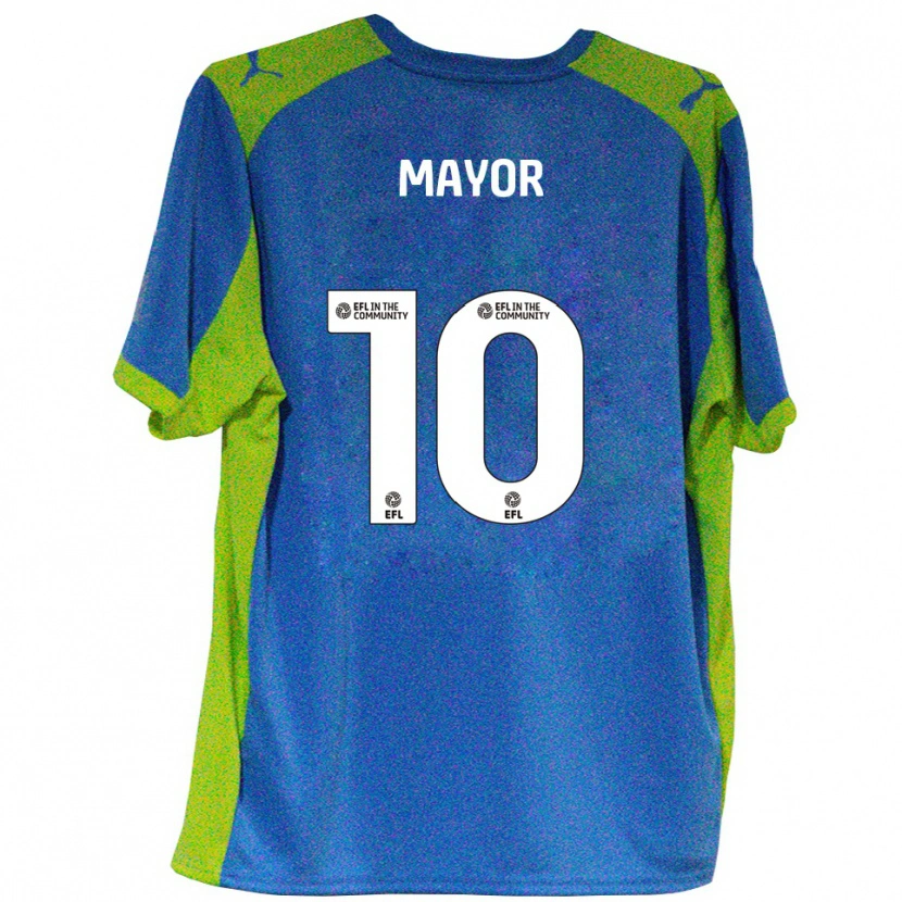 Danxen Kinder Danny Mayor #10 Himmelblau Gelb Auswärtstrikot Trikot 2025/26 T-Shirt Österreich