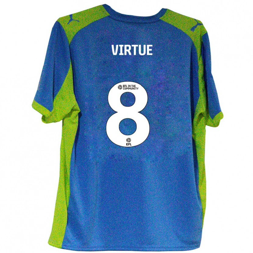 Danxen Kinder Matty Virtue #8 Himmelblau Gelb Auswärtstrikot Trikot 2025/26 T-Shirt Österreich