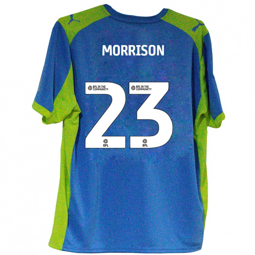 Danxen Kinder George Morrison #23 Himmelblau Gelb Auswärtstrikot Trikot 2025/26 T-Shirt Österreich