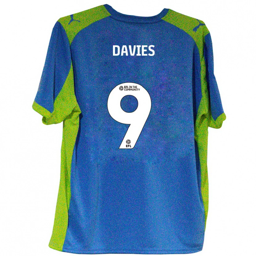 Danxen Kinder Will Davies #9 Himmelblau Gelb Auswärtstrikot Trikot 2025/26 T-Shirt Österreich