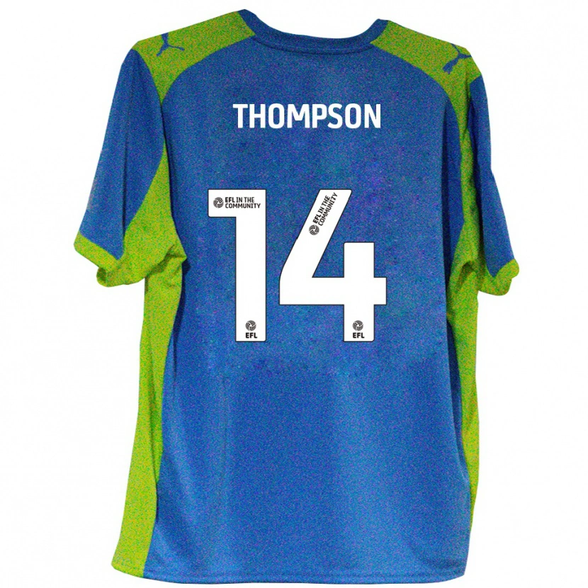 Danxen Kinder Leo Thompson #14 Himmelblau Gelb Auswärtstrikot Trikot 2025/26 T-Shirt Österreich