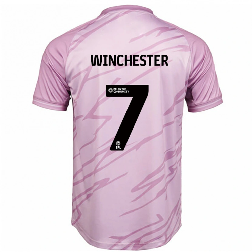 Danxen Kinder Carl Winchester #7 Pink Schwarz Auswärtstrikot Trikot 2025/26 T-Shirt Österreich