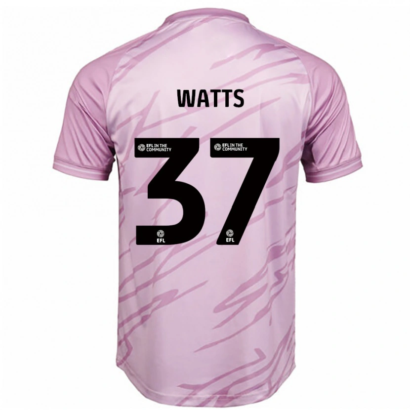Danxen Kinder Harvey Watts #37 Pink Schwarz Auswärtstrikot Trikot 2025/26 T-Shirt Österreich