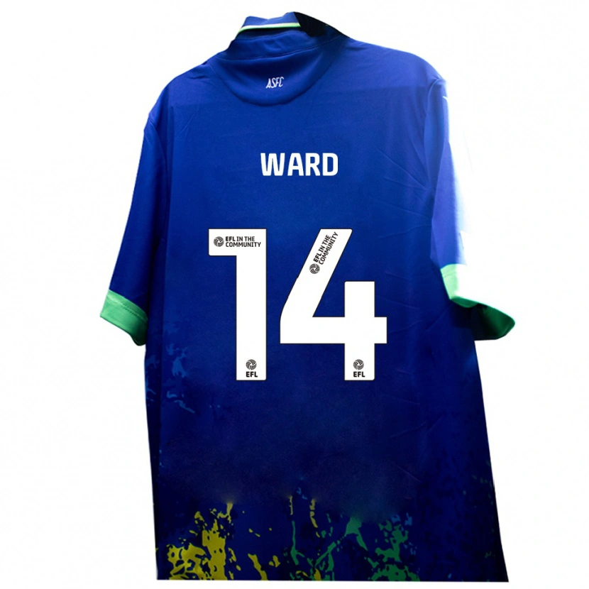 Danxen Kinder Benn Ward #14 Blau Gelb Auswärtstrikot Trikot 2025/26 T-Shirt Österreich