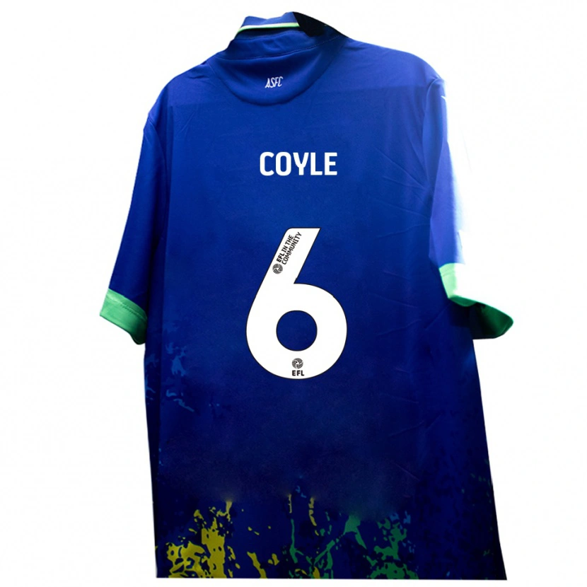 Danxen Kinder Liam Coyle #6 Blau Gelb Auswärtstrikot Trikot 2025/26 T-Shirt Österreich