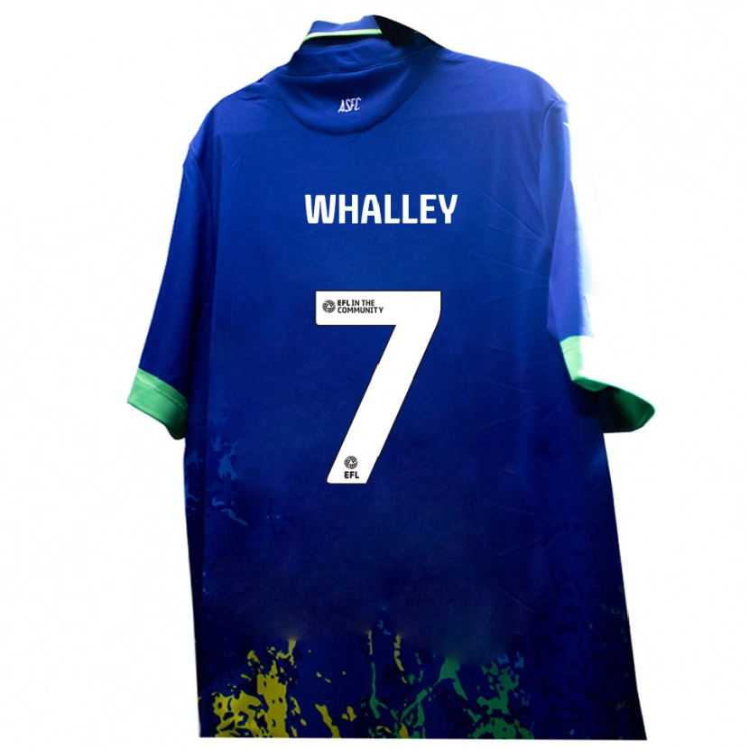 Danxen Kinder Shaun Whalley #7 Blau Gelb Auswärtstrikot Trikot 2025/26 T-Shirt Österreich