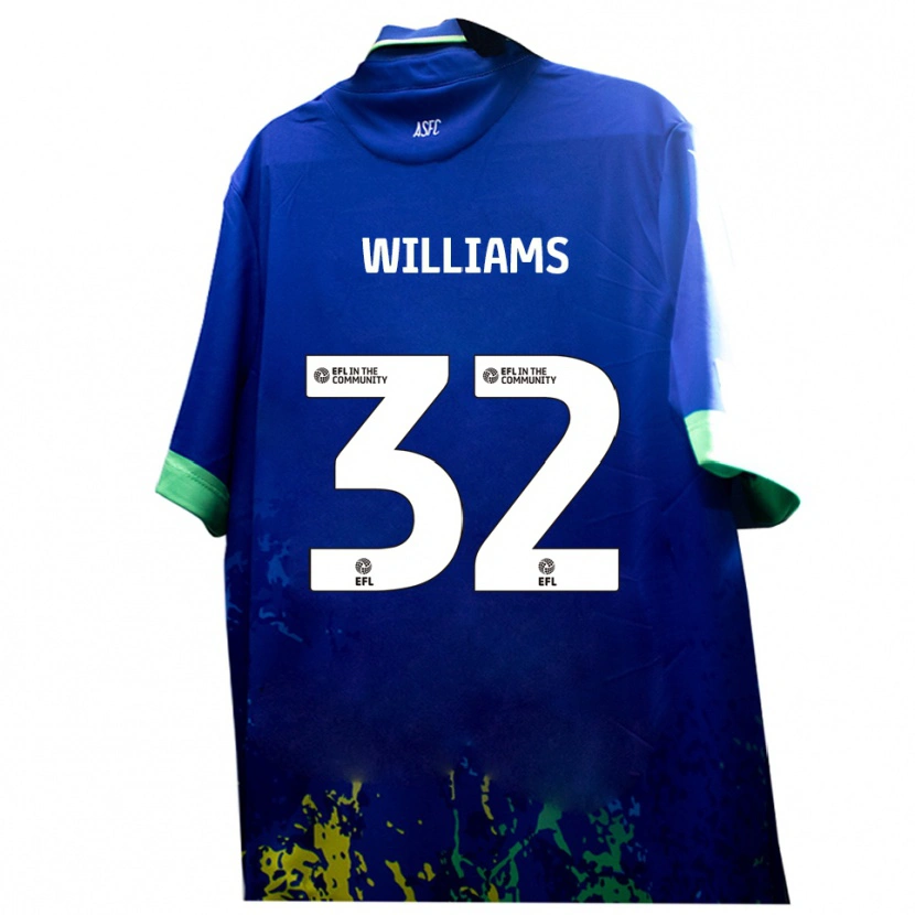 Danxen Kinder Lennox Williams #32 Blau Gelb Auswärtstrikot Trikot 2025/26 T-Shirt Österreich