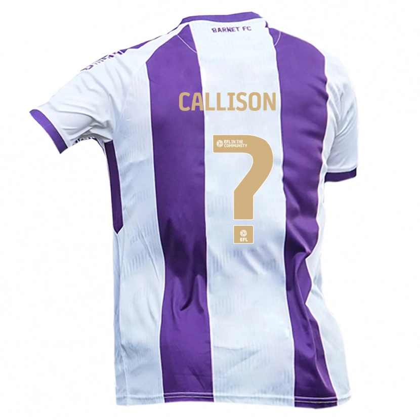 Danxen Kinder Isla Callison #0 Weiß Lila Auswärtstrikot Trikot 2025/26 T-Shirt Österreich