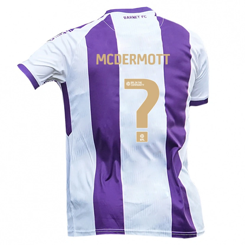 Danxen Kinder Sarah Mcdermott #0 Weiß Lila Auswärtstrikot Trikot 2025/26 T-Shirt Österreich