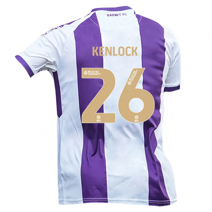 Danxen Kinder Myles Kenlock #26 Weiß Lila Auswärtstrikot Trikot 2025/26 T-Shirt Österreich